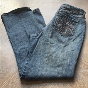 CHICO’S Embellished Back Straight Leg Denim Jean 8